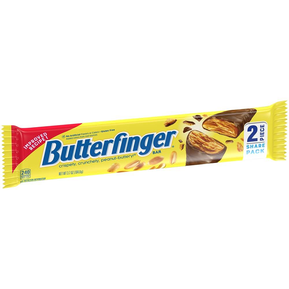 Butterfinger Peanut Butter and Chocolate Candy Bars, Share Size 3.7 oz, Made with USA Roasted Peanuts and Cocoa | 9990010080