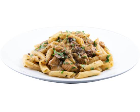 Penne with Chicken, Truffles, and Cream Sauce