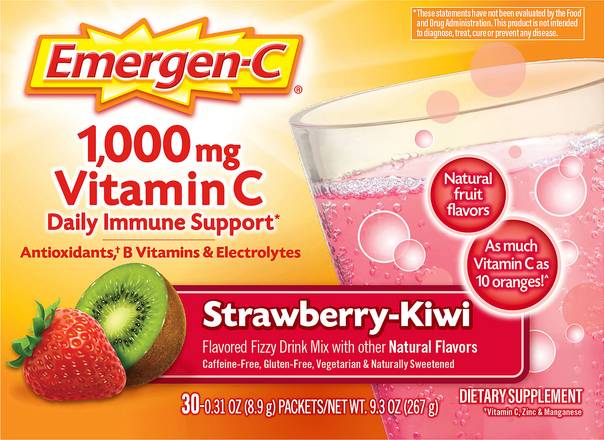 Emergen-C Vitamin C Strawberry-Kiwi Supplements (30 ct)