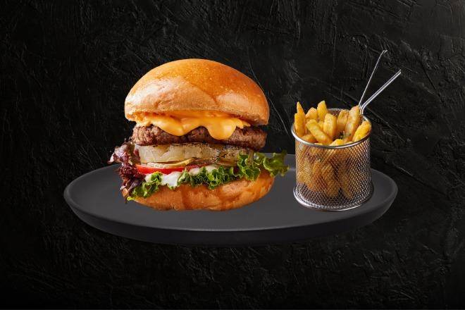 夏威夷鳳梨牛堡餐 Pineapple beef burger set
