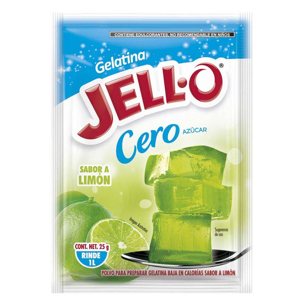 Jell-o gelatina en polvo light sabor limón (sobre 25 g)