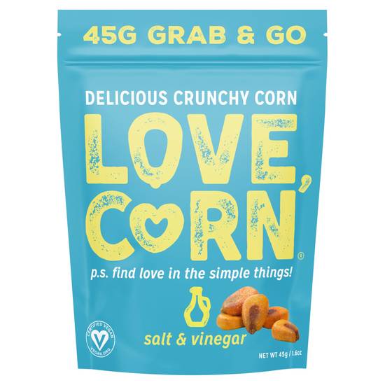 Love Corn Salt & Vinegar Crunchy Corn Snack 45g