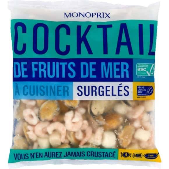 Monoprix Cocktail De Fruits De Mer À Cuisiner Le Sachet De 400 G