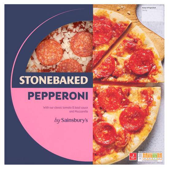 SAVE £0.85 Sainsbury's Stonebaked Pepperoni Hand Stretched Pizza 270g