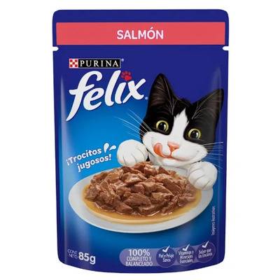 Felix alimento para adulto sabor salmón (sobre 85 g)