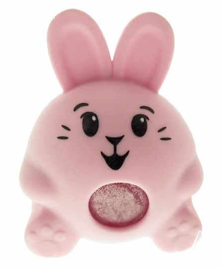 3.25" Pink Bunny Glitter Squishy Toy By Creatology