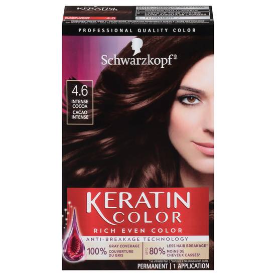 Keratin Color Schwarzkopf 4.6 Intense Cocoa Permanent Hair Color