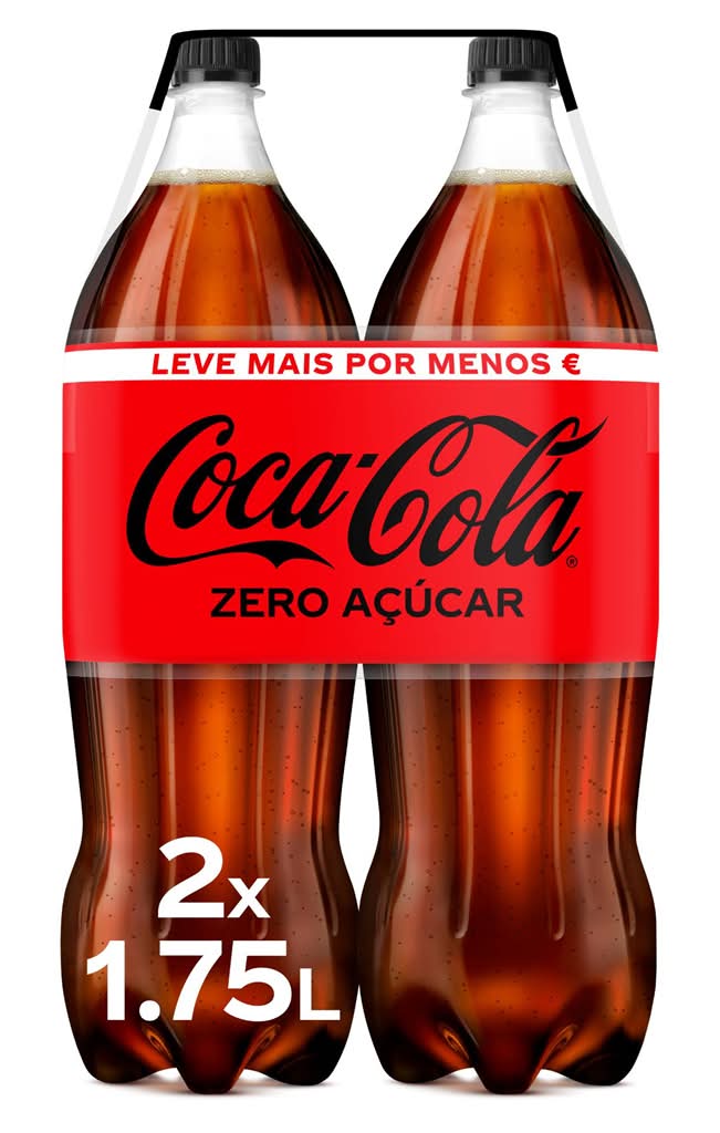 Coca-Cola - Refrigerante zero, pack 2 x 1.75 l