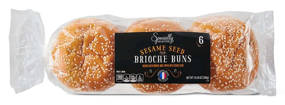 Specially Selected Sesame Seed Brioche Buns (10.58 oz, 6 ct)