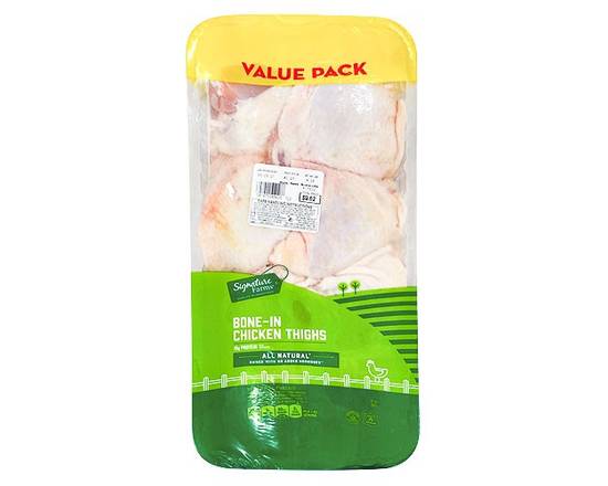 Signature Farms · Bone-in Chicken Thighs Value Pack (approx 5 lbs)