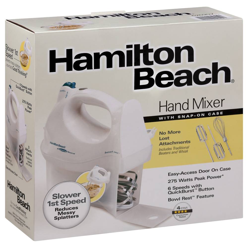 Hamilton Beach Snap on Case Hand Mixer (white)