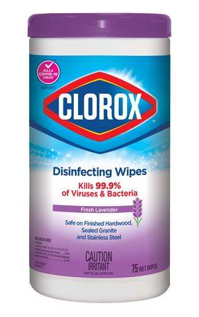 Clorox Disinfecting Lavender Wipes (75 units)