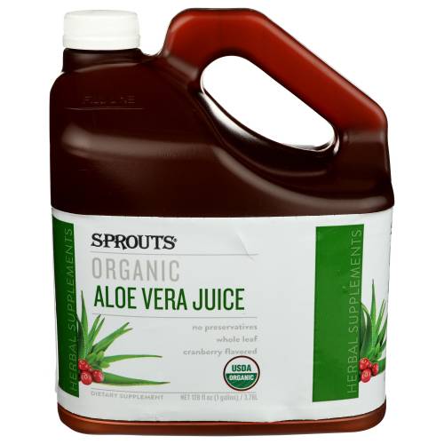 Sprouts Organic Cranberry Flavored  Aloe Vera Juice