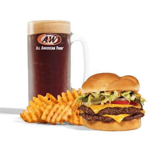 A&W Double Spicy Papa Burger Combo