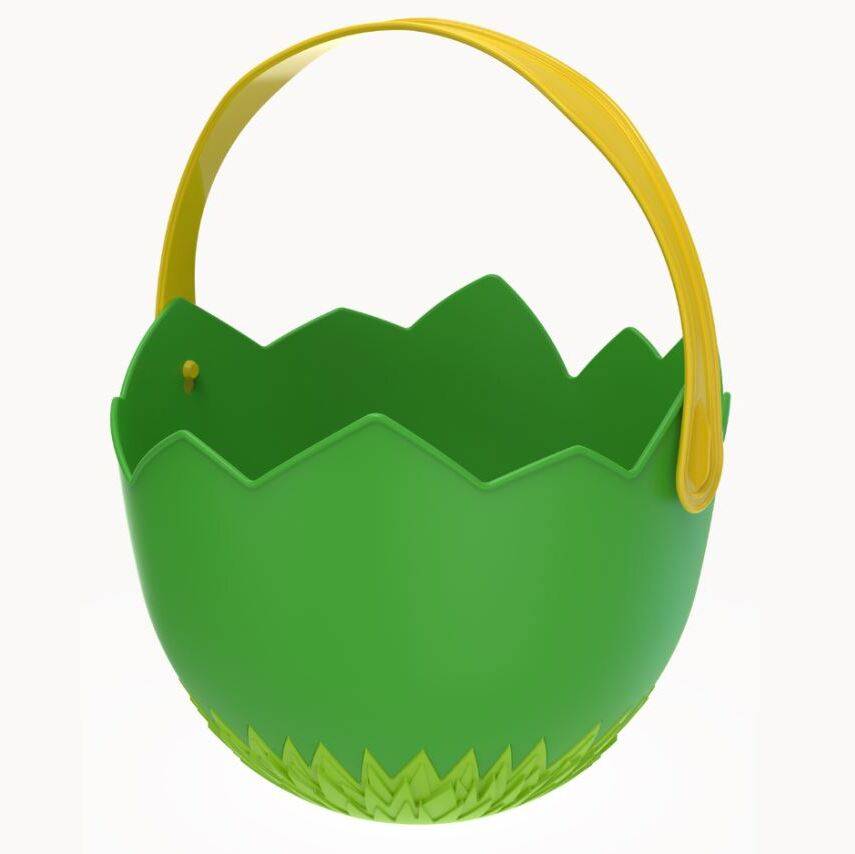 Cottondale Cracked Egg Basket, Green