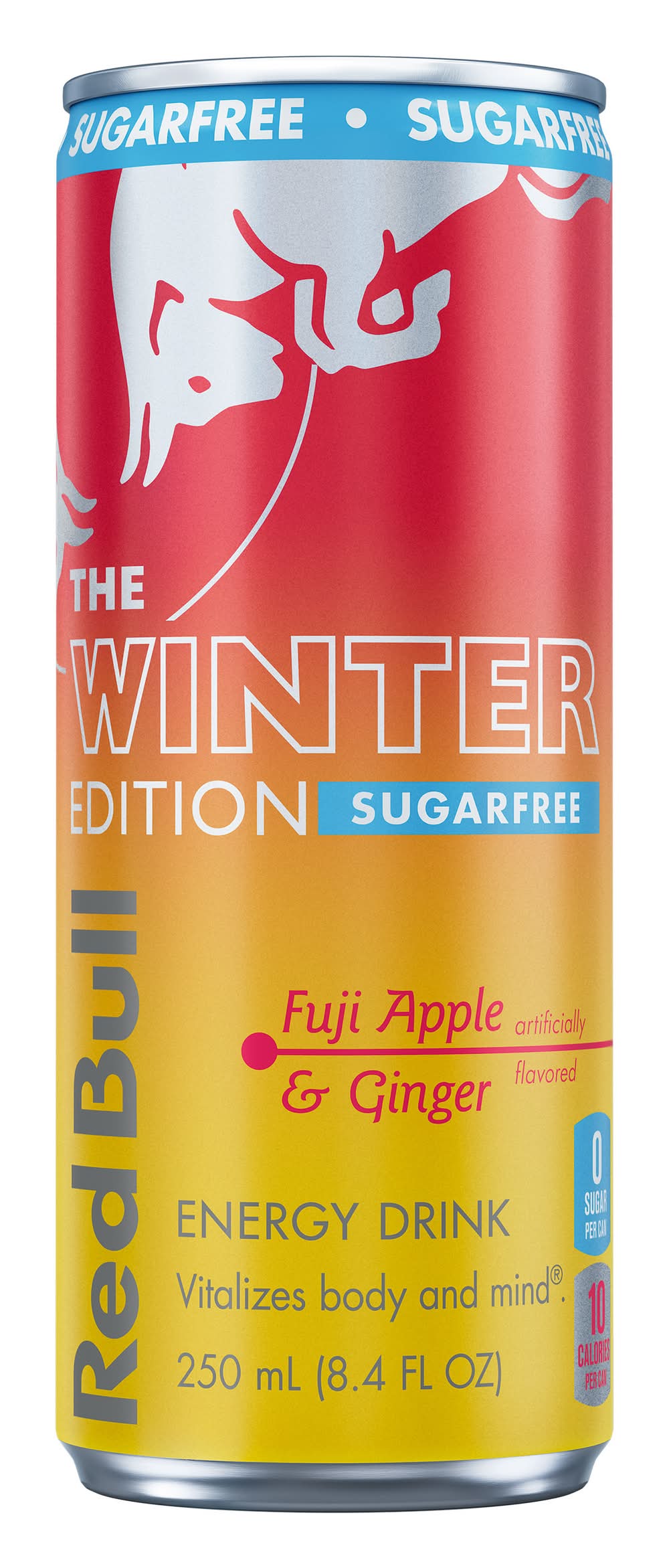 Red Bull The Winter Edition Sugar Free Energy Drink, Fuji Apple & Ginger (8.4 fl oz)