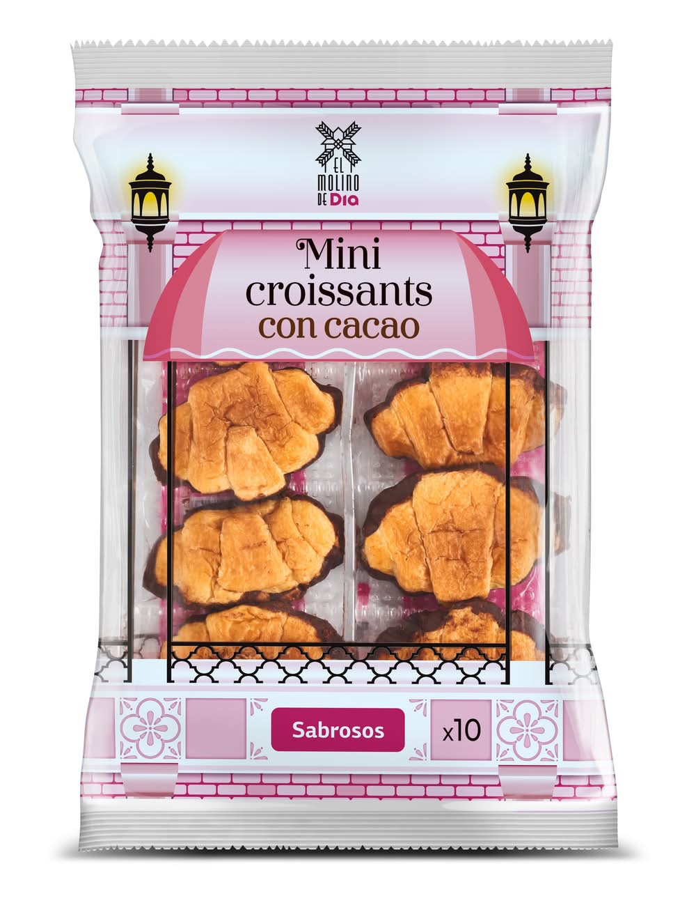 Mini Croissants Con Cacao El Molino De Dia Bolsa 150 G