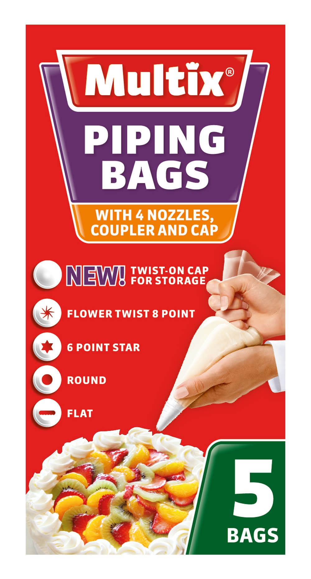 Multix Cake Decoration Piping Bags (5 pack)