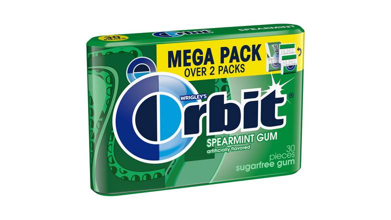 Orbit Spearmint Sugar Free Chewing Gum, 30-Piece Pack