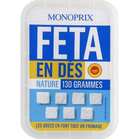 Monoprix Féta En Dés Nature Aop La Barquette De 130 G