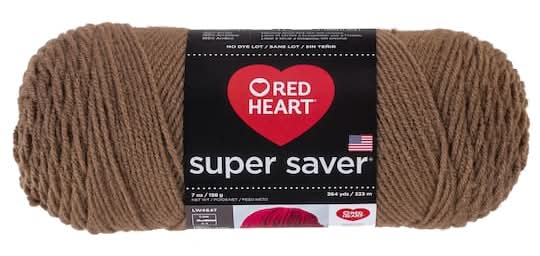 Red Heart Super Saver Solid Yarn, Cafe Latte (7 oz)