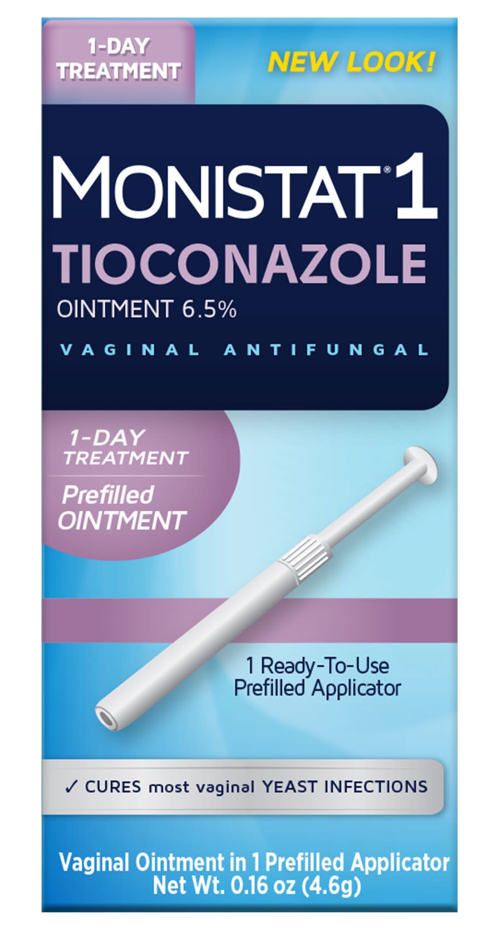 Monistat 1-Day Treatment Tioconazole Vaginal Antifungal Prefilled Ointment (0.16 oz)
