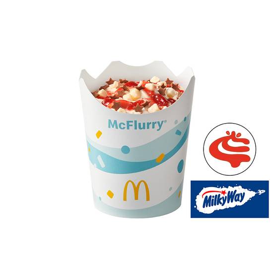 McFlurry® o smaku waniliowym MilkyWay® z polewą truskawkową