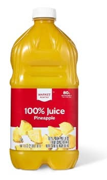 Unsweetened Pineapple Juice - 64 fl oz Bottle Market Pantry™