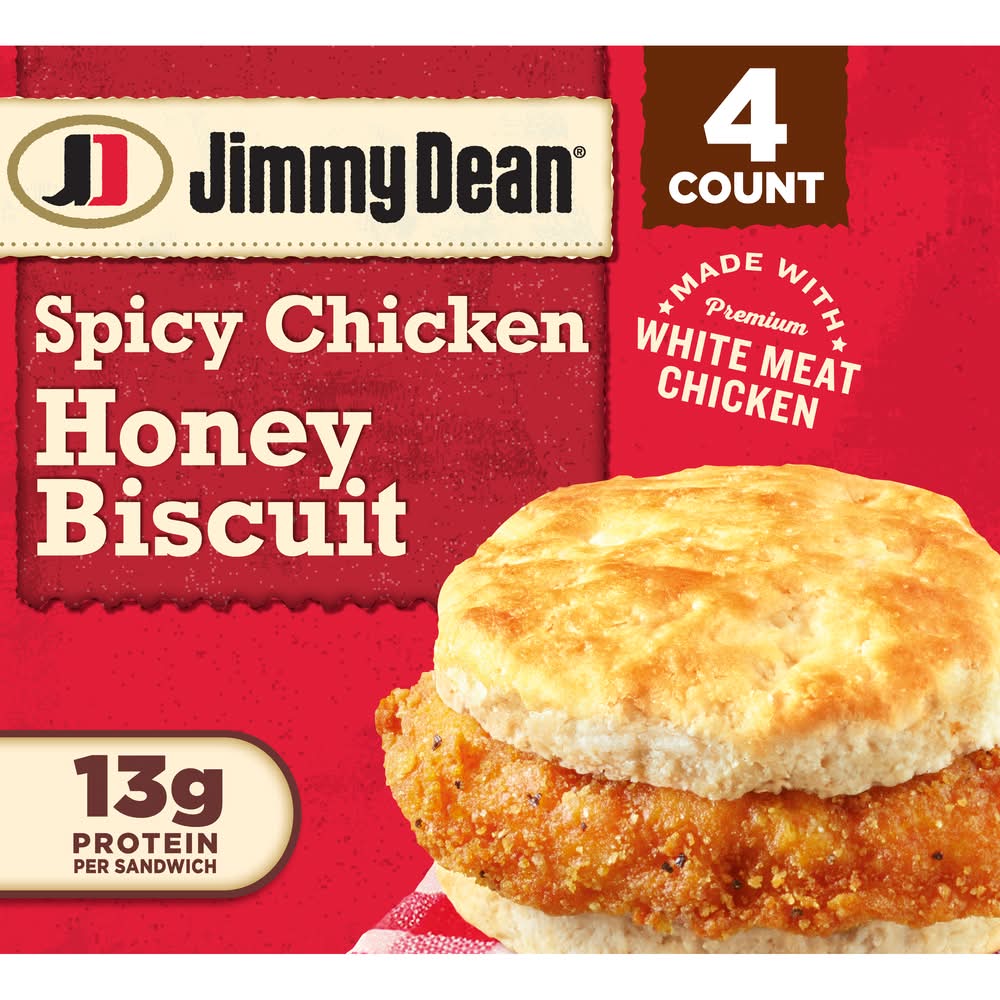 Jimmy Dean Spicy Crispy Chicken Honey Biscuit (16.4 oz, 4 ct)