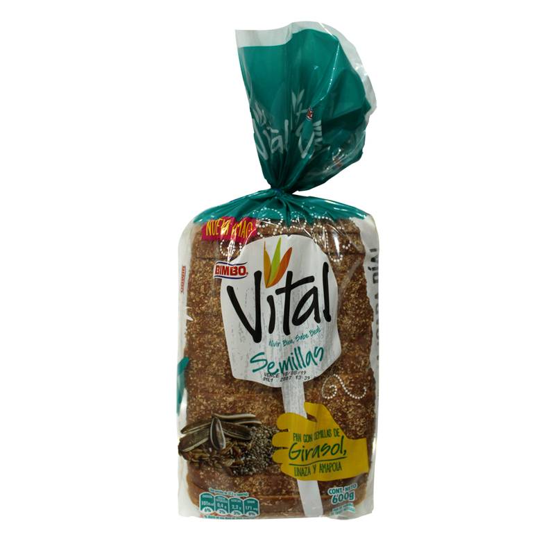 Bimbo Pan Cuadrado Vital Semillas (600 g)