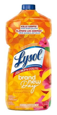 Lysol Brand New Day Surface Cleaner Pourable, Mango- Hibiscus (1.2 L)