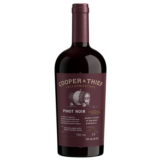 Cooper & Thief Brandy Barrel Aged Pinot Noir Red Wine (750 ml)