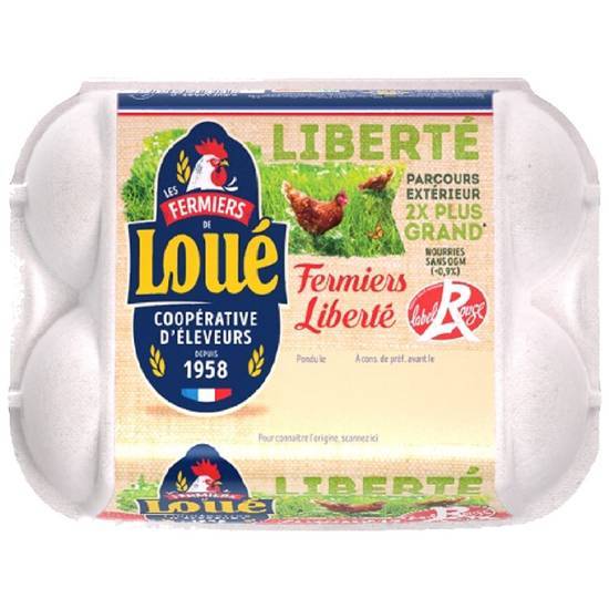 Fermier de Loué - Œufs fermiers label rouge, Grand (6)