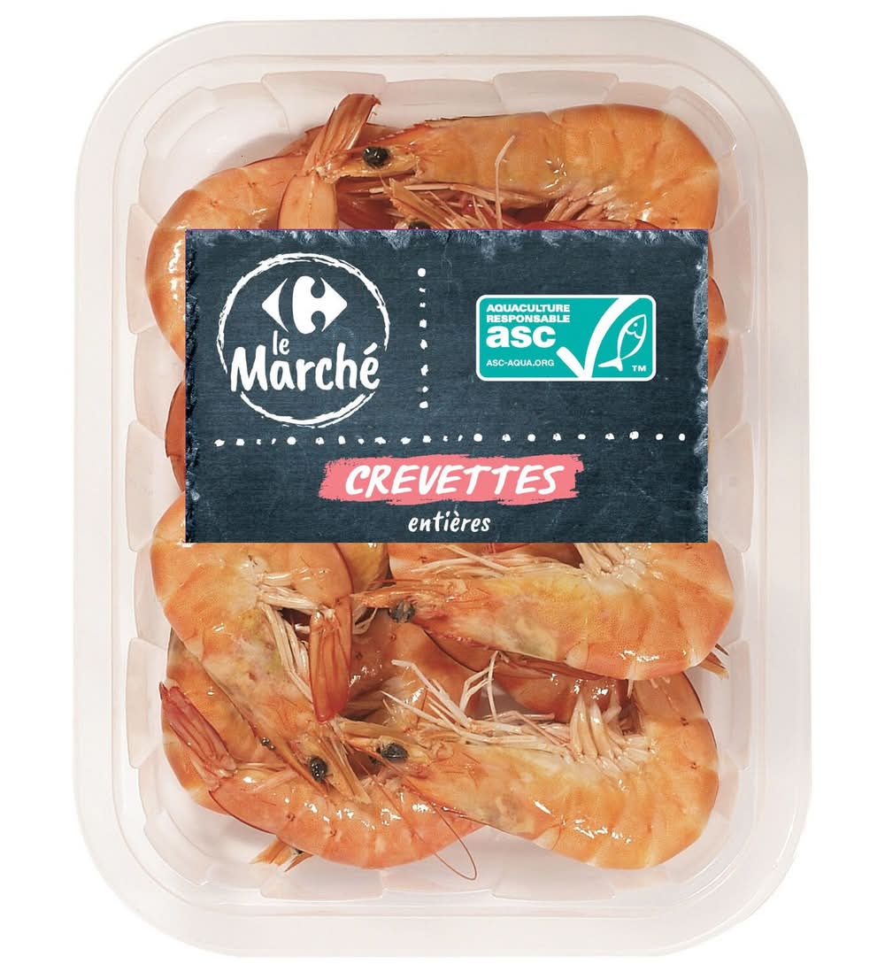 Carrefour Le Marché - Crevettes entières cuites (400g)