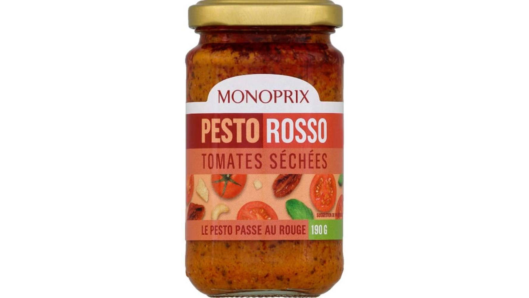 Monoprix - Sauce pesto rouge aux tomates séchées (190g)