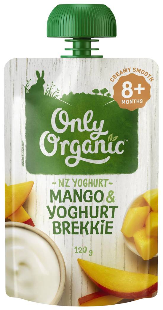 Only Organic Mango & Yoghurt Brekkie Baby Food Pouch 8+ Months 120g