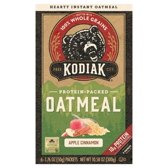 Kodiak Hearty Whole Grain Instant Oatmeal (6 ct)(apple-cinnamon)