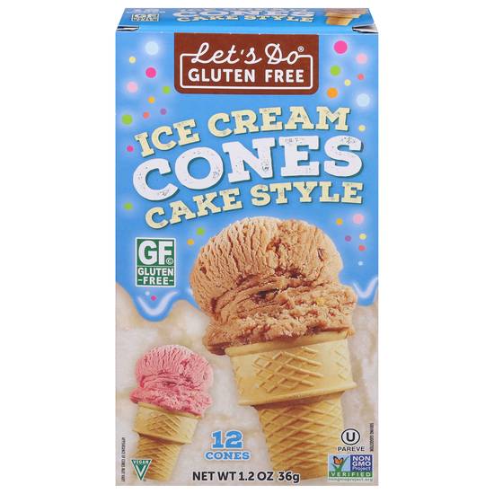 Let's Do Gluten Free Cake Style Ice Cream Cones (1.2 oz)