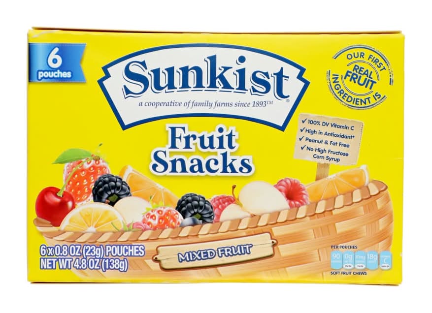 Sunkist Fruit Snacks (4.8 oz, 6 ct)