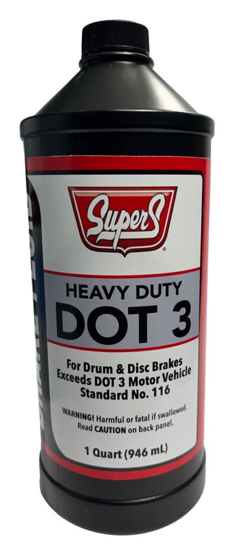 Super S Heavy Duty Dot 3 Motor Vehicle Fluid 1 Qt
