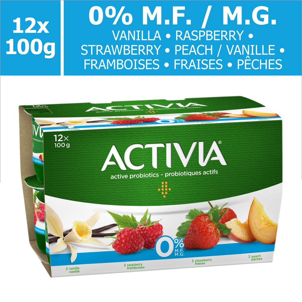 Activia Probiotic Yogurt Assorted Flavours (12 x 100 g)