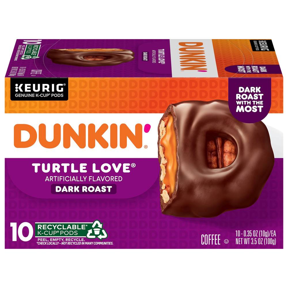 Dunkin' Turtle Love Dark Roast Coffee K-Cup Pods (3.5 oz)