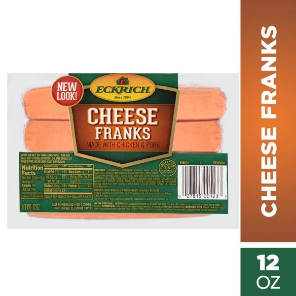 Eckrich Cheese Franks Made With Chicken & Pork (12 oz)