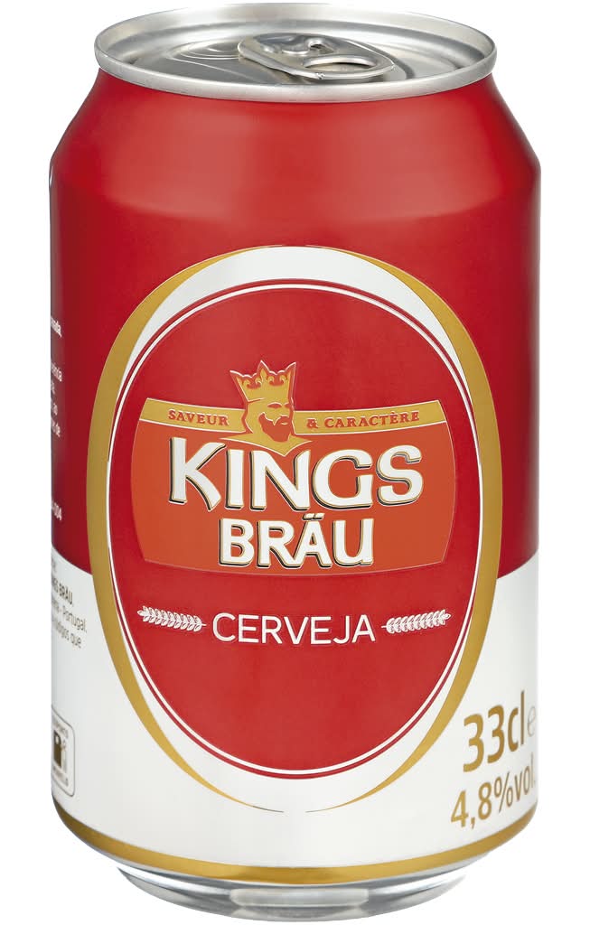 Kings Bräu - Cerveja com álcool, embalagem de 0,33 l