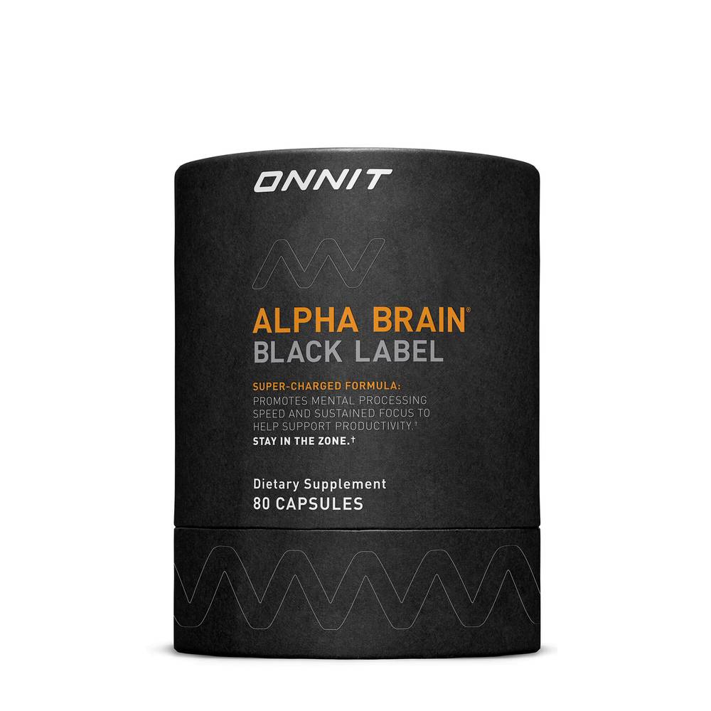 Alpha Brain® Black Label - 80 Capsules (20 Servings)