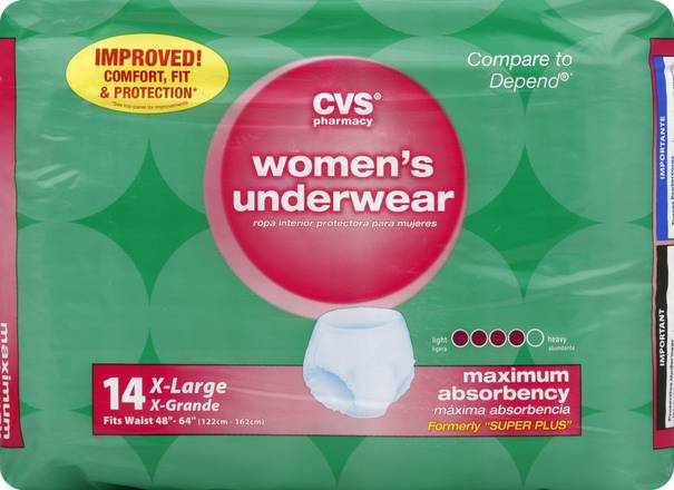 Cvs Maximum Absorbency Women s Underwear x large Delivery Near