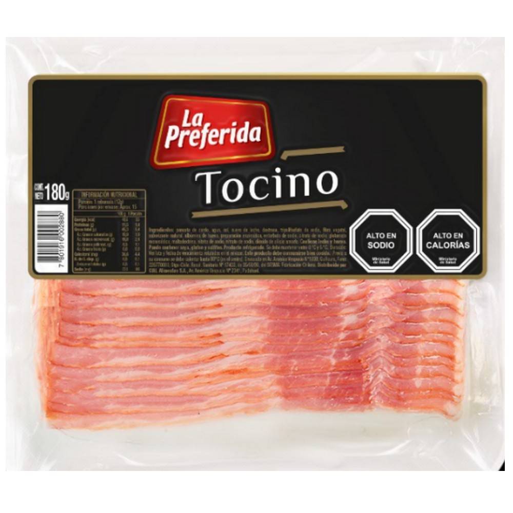La Preferida · Tocino cortado (180 g)