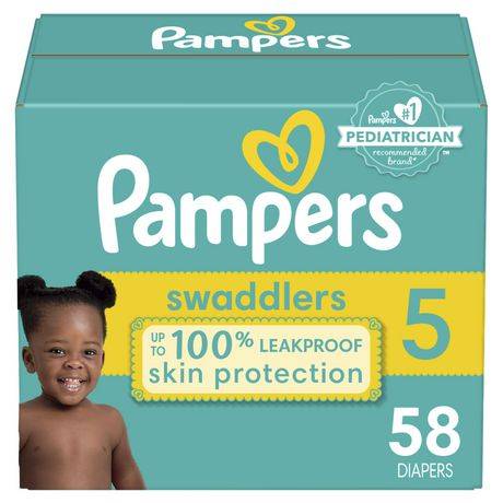 Pampers swaddlers couches pour bébé (taille 5)
