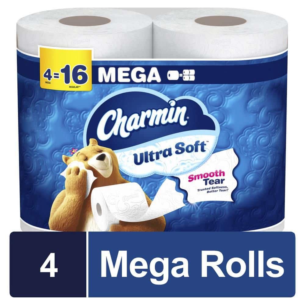 Charmin Ultra-Soft Smooth Tear Toilet Paper (224-Sheets Per Roll) (4-Mega Rolls)