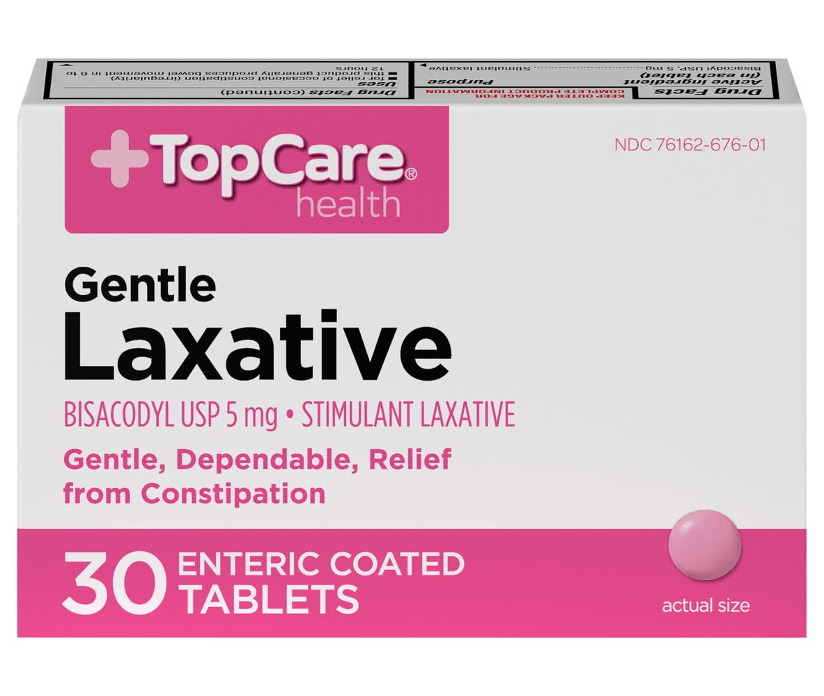 TopCare Laxative Bisacodyl 5 mg Tablets (30 ct)